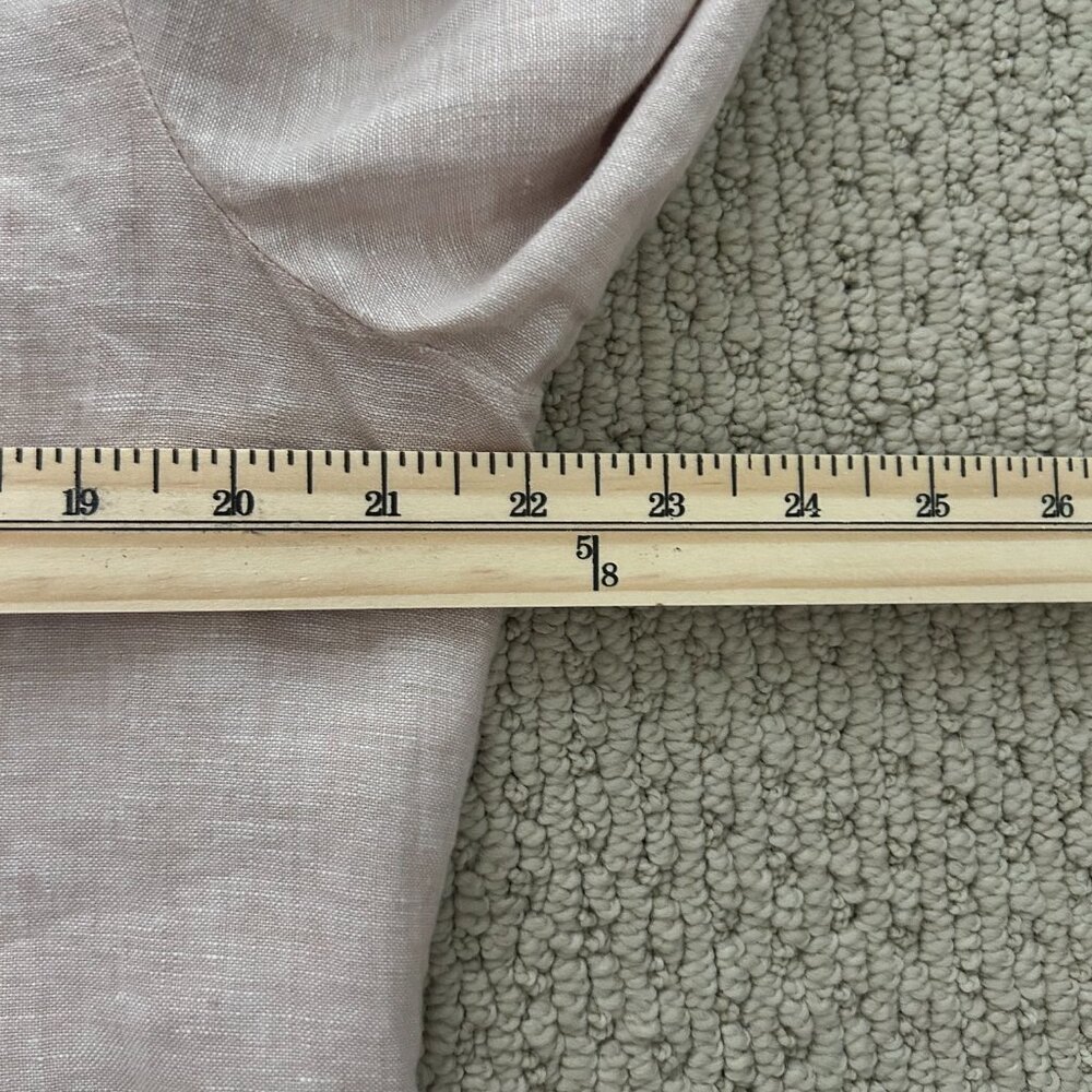 Jone New York JNY Jacket 100% Linen Pink Cropped Trucker SZL Lightweight Boho - Picture 8 of 9